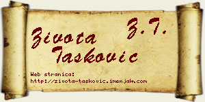 Života Tasković vizit kartica